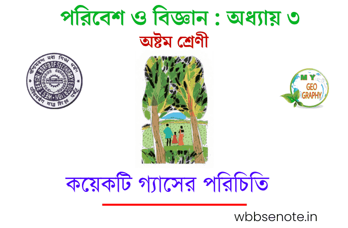 কয়েকটি গ্যাসের পরিচিতি অধ্যায়ের প্রশ্ন উত্তর | ক্লাস 8 পরিবেশ ও বিজ্ঞান তৃতীয় অধ্যায় | WBBSE Class 8 Paribesh O Bigyan Chapter 3 Question Answer