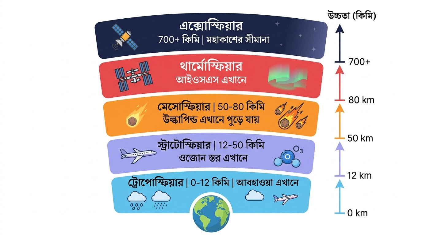 মাধ্যমিক ভূগোল দ্বিতীয় অধ্যায় — বায়ুমণ্ডল | সম্পূর্ণ প্রশ্নোত্তর, Memory Trick ও Table সহ | WBBSE Class 10 Geography