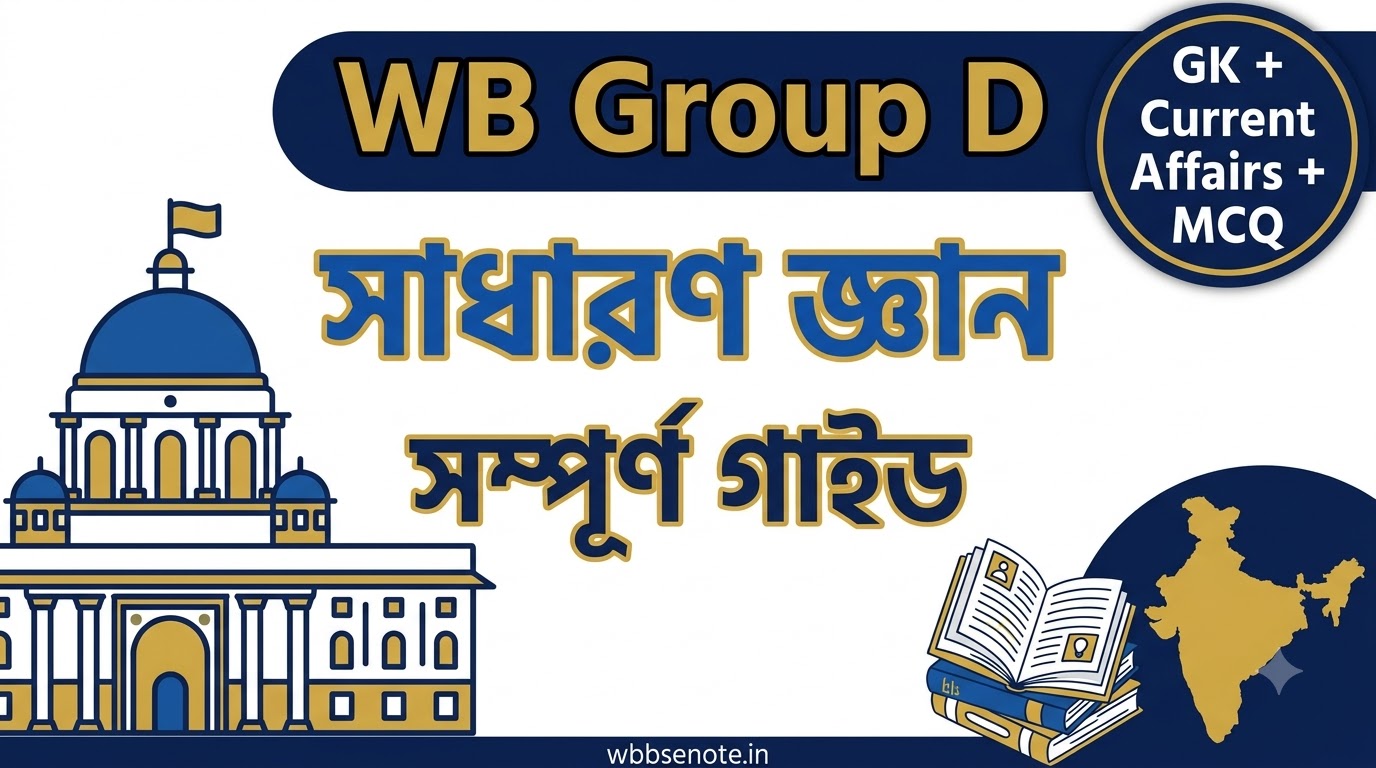 WB Group D সাধারণ জ্ঞান সম্পূর্ণ গাইড ২০২৭ pdf | GK MCQ ভারত পশ্চিমবঙ্গ সংবিধান | WB Group D pdf books